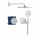 Zestaw prysznicowy Grohe Precision SmartControl z deszczownicą Vitalio Rain Mono 310 - chrom