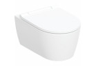 Zestaw wiszącej miski WC Geberit ONE, lejowa, ukryte mocowania, TurboFlush, z deską sedesową - biały mat