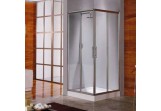 Kabina prysznicowa Novellini Lunes A 84-87 cm narożna - 1 część, profil srebrny, szkło przeźroczyste 