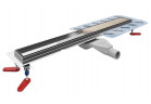 Odpływ liniowy, pełny zestaw, Wiper New Premium, 600mm, wzór Pure (do wklejenia płytki), wykończenie szlif