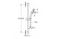 Zestaw prysznicowy Grohe Tempesta Cube 110, słuchawka 2-funkcyjna z wężem 175cm i drążkiem 60cm - chrom