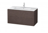 Szafka podumywalkowa Duravit L-Cube, wisząca 1020 x 481 mm - dąb ciemny szczotkowany