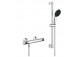 Bateria prysznicowa z termostatem Grohe Grohtherm 800, natynkowa, z zestawem prysznicowym, chrom