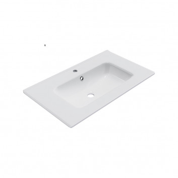 Umywalka nablatowa Excellent Rima 2.0, 60x40cm, bez przelewu, otwór na baterię, śnieżnobiały