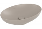 Umywalka nablatowa Villeroy & Boch Loop & Friends, 56x38cm, owalna, z przelewem - Almond CeramicPlus