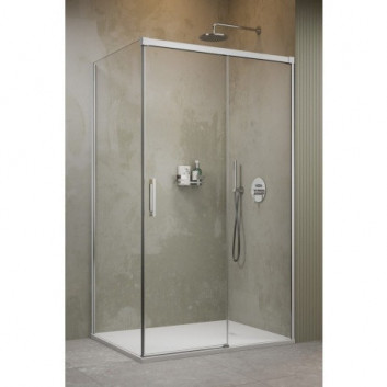 Drzwi kabiny prysznicowej Radaway Idea 8 KDJ 110, lewe, 1000x2000mmm, szkło przejrzyste, chrom