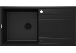 Zlewozmywak stalowy Deante Legato 76x43,5 cm, 1-komorowy z ociekaczem - satyna