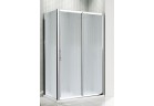 Drzwi przesuwne Novellini Lunes 2P 132-138 cm, profil srebrny, szkło przeźroczyste 
