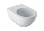 Miska wc Geberit Acanto wisząca 53x35 cm, lejowa, bez kołnierza, z powłoką KeraTect - biała