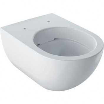 Miska wc Geberit Acanto wisząca 53x35 cm, lejowa, ukryte mocowania, TurboFlush, z powłoką KeraTect - biała