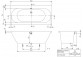 Wanna prostokątna Villeroy & Boch OBERON 2.0, 180x80,  Weiss Alpin