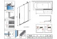 Parawan nawannowy Radaway Furo SL PND II 100, lewy, szkło przejrzyste, 100x150cm, przesuwny, profil chrom