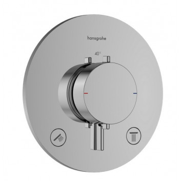 PYTAJ O RABAT ! Bateria termostatyczna Hansgrohe Ecostat S, podtynkowa z zaworem odcinającym, element zewnętrzny 1-odbiornik