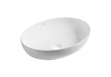 Umywalka ceramiczna Laveo Desna 51,5x39,5 cm nablatowa, bez otworu na baterie - biała