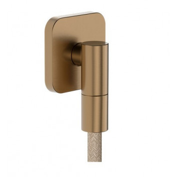 Punktowy zestaw prysznicowy Hansgrohe Raindance Alive Select S 125 3jet EcoSmart z tekstylnym wężem Designflex 160 cm - brąz szczotkowany