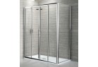 Drzwi przesuwne Novellini Lunes 2A 122-128 cm cm, profil chrom, szkło przeźroczyste 