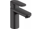 Jednouchwytowa bateria umywalkowa 100 z kompletem odpływowym z cięgłem, Hangrohe Vernis blend , czarny mat