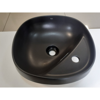 Umywalka blatowa Roca Beyond, 59x46cm, Finceramic, bez przelewu, powłoka Maxi Clean, biała