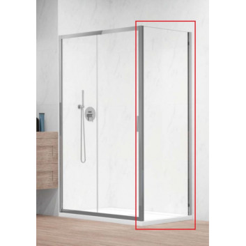 Drzwi prysznicowe Radaway Alienta DWJ+S 100 cm - szkło przezroczyste, profil chrom