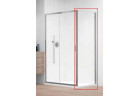 Ścianka boczna Radaway Alienta S 90 cm - szkło przezroczyste, profil chrom