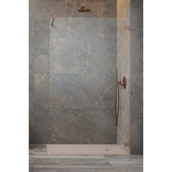 Drzwi prysznicowe walk-in Radaway Essenza Pro 8 Gold, 130x200cm, szkło przejrzyste, profil złoty
