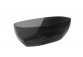 Wanna wolnostojąca Besco Xara 160x75 cm owalna Carbon Grey, maskownica czarny matt