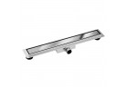 Odpływ liniowy podłogowy Balneo Duplex Next Mirror Silver 60 cm, dwustronny ze stali nierdzewnej z niskim syfonem i głębokim osadnikiem - chrom błyszczący