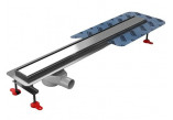 Odpływ liniowy Wiper New Premium Revers z kołnierzem, 80 cm, syfon drop 35 - szlif