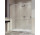 Drzwi suwane Huppe Aura elegnace 4-kąt, 120x190 cm, 1-częściowe ze stałym segmentem, mocowanie lewe - szkło przeźroczyste z powłoką Anti-Plaque, profil srebrny połysk