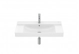 Umywalka ścienna prostokątna Roca Ona Fineceramic, 80x46cm, z przelewem - biała