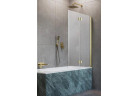 Parawan nawannowy Radaway nes Brushed Gold PND I 100, prawy, składany, szkło przejrzyste, 100x150cm, profil złoty szczotkowany