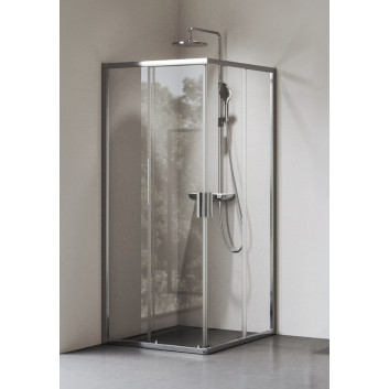 Ścianka stała BLPS-90 Ravak Blix, satyna + transparent