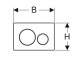 Przycisk uruchamiający do WC Geberit Sigma 20 czarny/chrom błyszczący/czarny, 2 zakresy- sanitbuy.pl