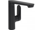 Bateria umywalkowa HansaGenesis z bocznym uchwytem mieszacza, stojąca, jednouchwytowa - czarny mat