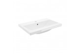 Umywalka meblowa Defra Go 60, prostokątna 61x41 cm, z otworem na baterie, z przelewem - biała