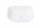 Umywalka nablatowa Corsan Mono prostokątna 50x40x14,5 cm z korkiem klik-klak białym