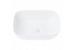 Umywalka nablatowa Corsan Mono prostokątna 46x32x14 cm z korkiem klik-klak białym
