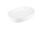Umywalka nablatowa Corsan Olvena owalna 60x40x15 cm z korkiem klik-klak białym