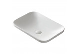 Umywalka wpuszczana w blat Corsan Intero prostokątna 60x37x14,5 cm z korkiem klik-klak białym