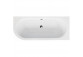 Wanna wolnostojąca Besco Avita A-line z z przelewem szczelinowym, z syfonem i korkiem klik-klak 160x75cm, wersja lewa, akrylowa, biała
