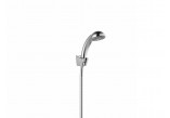 Zestaw prysznicowy Ravak 902.00 zawierający wąż, płaską słuchawkę i wspornik - chrom