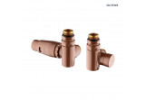 Zestaw termostatyczny Oltens Varmare Ventil grzejnikowy z trójnikiem, prawy - miedź szczotkowana