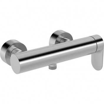 Bateria wannowo-natryskowa HansaGenesis, jednouchwytowa, montaż naścienny - chrom