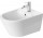 Bidet ceramiczny Duravit D-Code 54x36 cm, wiszący z półką, z otworem na baterię - biały