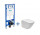 Zestaw podtynkowy Roca DUPLO ONE + miska WC podwieszana ONA RIMLESS COMPACTO z deską wolnoopadającą SLIM, biała