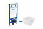 Zestaw podtynkowy Roca DUPLO ONE + miska WC podwieszana GAP ROUND RIMLESS z deską wolnoopadająca SLIM, biała