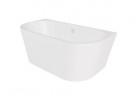 Wanna przyścienna Besco Vica New, 170x80 cm, akrylowa, biała + syfon chrom z napełnieniem przez przelew