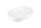 Umywalka nablatowa Corsan Olvena owalna 60x42,5x14,5 cm bez korka - biała