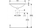 Umywalka wpuszczana w blat 55x45cm, Geberit VariForm - Biały / KeraTect 