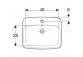 Umywalka wpuszczana w blat 55x45cm, Geberit VariForm - Biały / KeraTect 